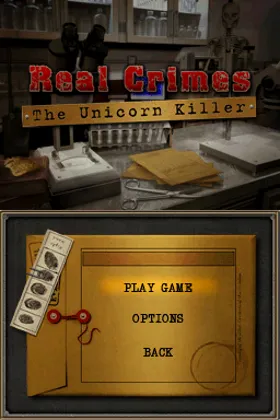Real Crimes - The Unicorn Killer (Europe) (En,Fr,De,Nl) screen shot title